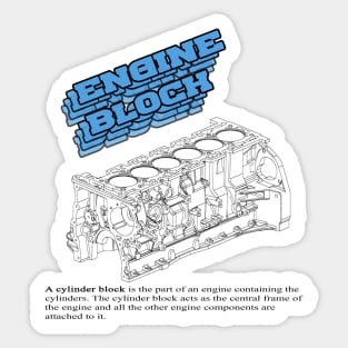 Engine block definiton Sticker